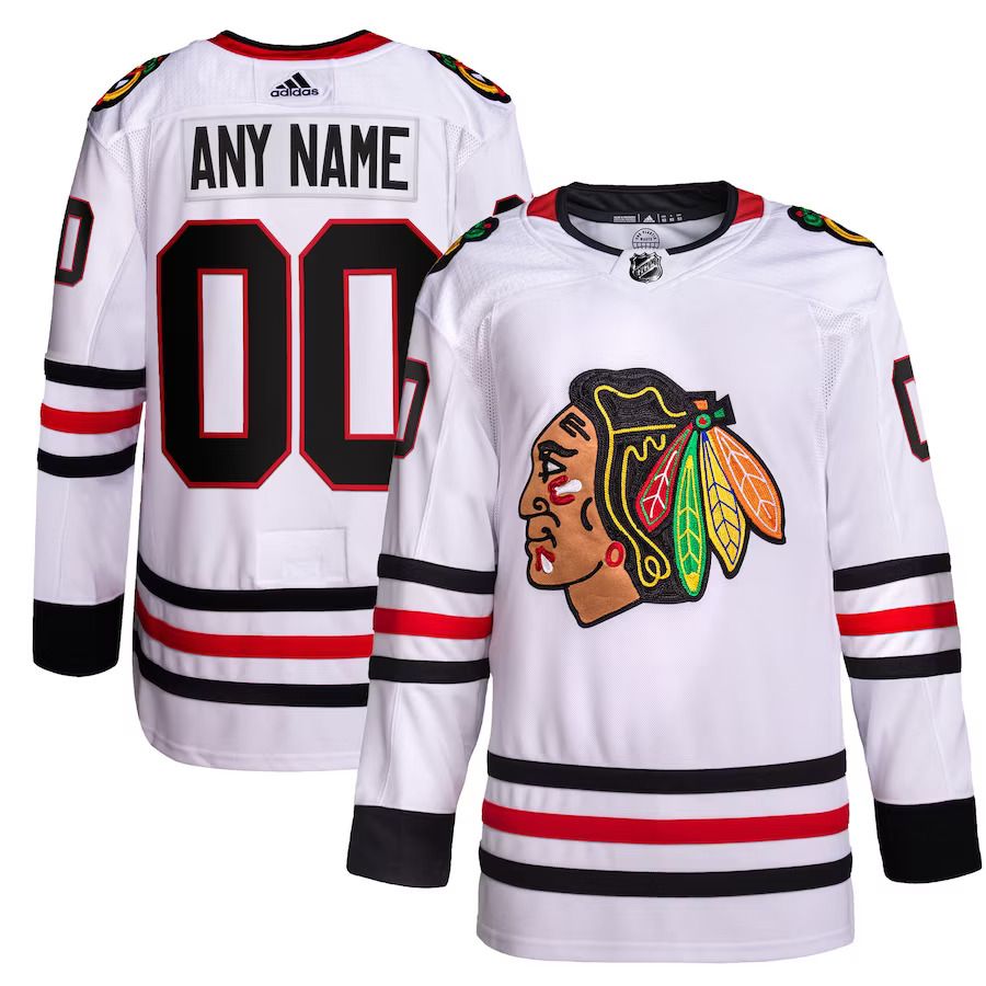 Men Chicago Blackhawks adidas White Away Primegreen Authentic Pro Custom NHL Jersey->women nhl jersey->Women Jersey